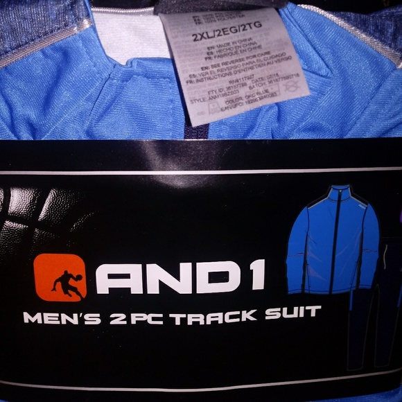 and1 men's 2pc track suit